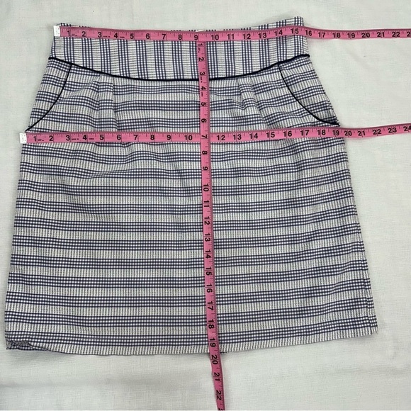 Anthropologie Edme & Esyllte Blue Checkered Skirt - Picture 10 of 13